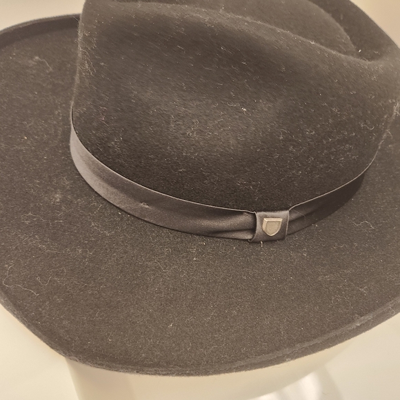 Brixton Victoria Felt Black/Black Satin Fedora - Picture 4 of 9